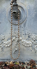 Beige Freshwater Pearls and Swarovski Crystal Necklace